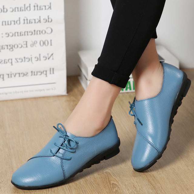 Leather Flats Shoes