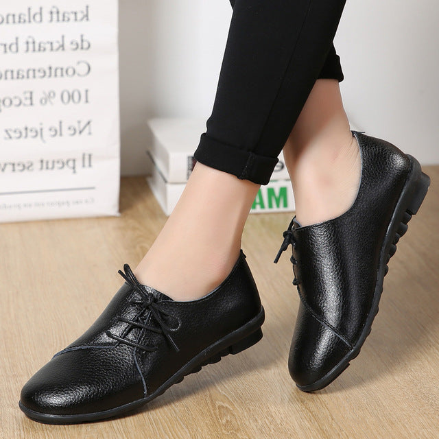 Leather Flats Shoes