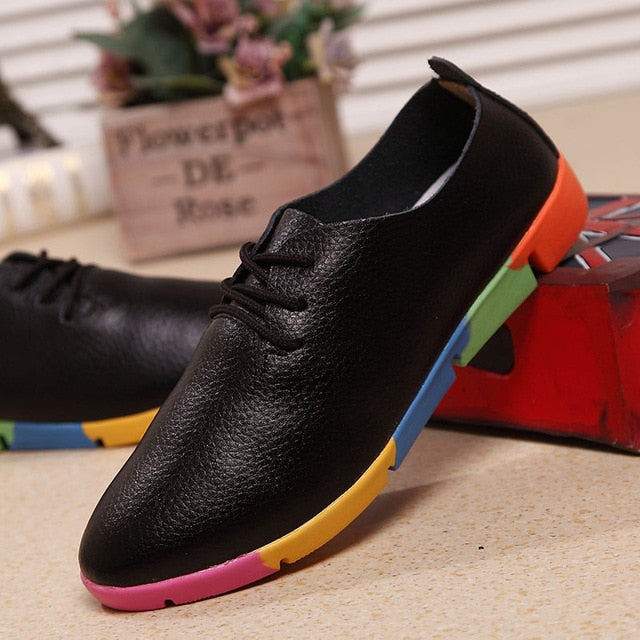 Genuine Leather Flats Shoes