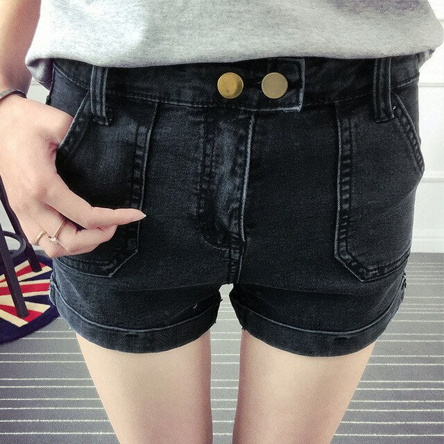 High Waist Denim Shorts