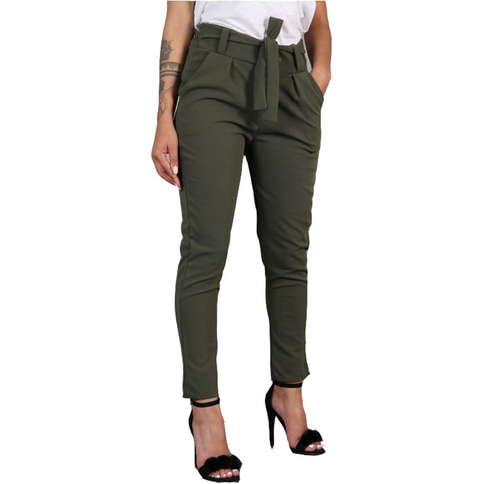 Khaki Green Black Casual Pants