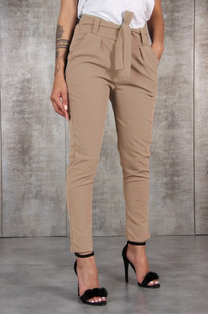 Khaki Green Black Casual Pants
