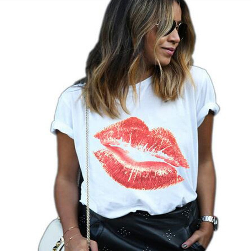 Lips Printed T Shirt