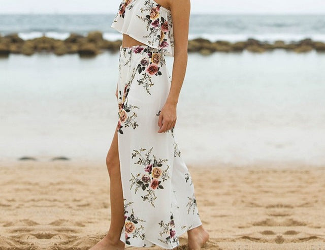 Floral Print Long Skirts