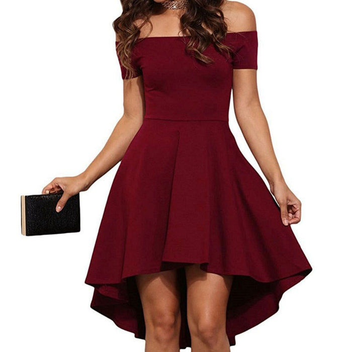 Shoulder Elegant Ladies Dresses
