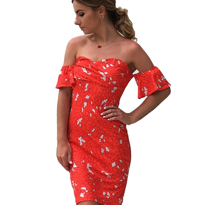 Butterfly Sleeve Pencil Dress