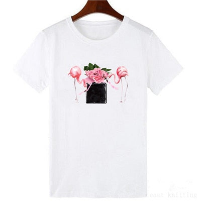 Vogue Style Neck White T Shirt