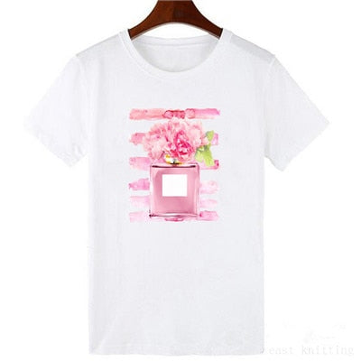 Vogue Style Neck White T Shirt