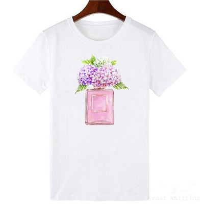 Vogue Style Neck White T Shirt