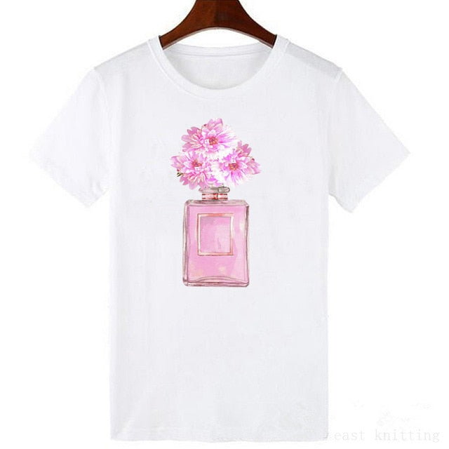 Vogue Style Neck White T Shirt