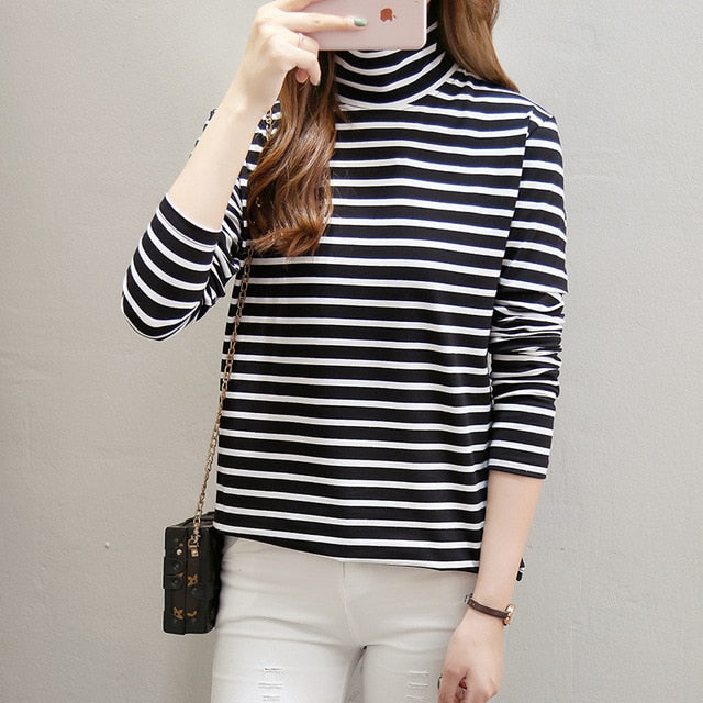 Gray Stripe Long Sleeve T Shirts