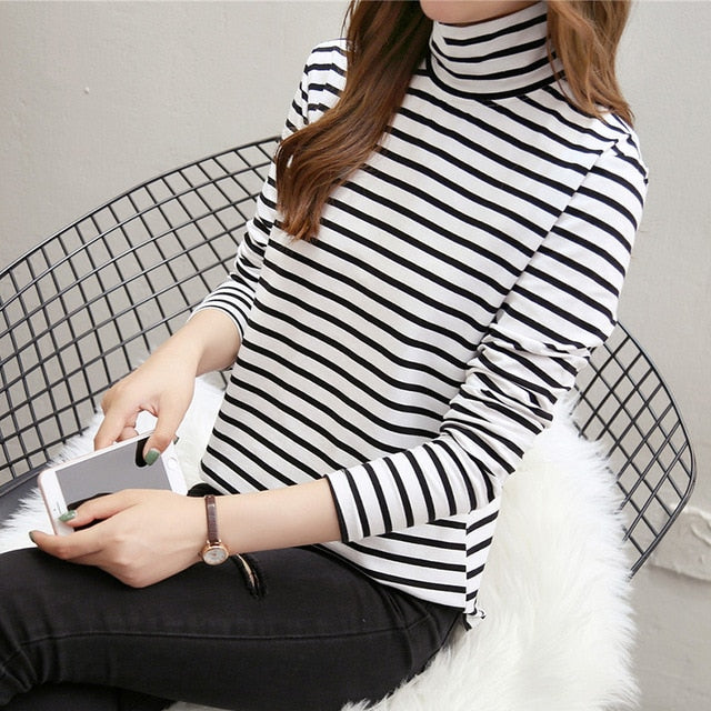 Gray Stripe Long Sleeve T Shirts