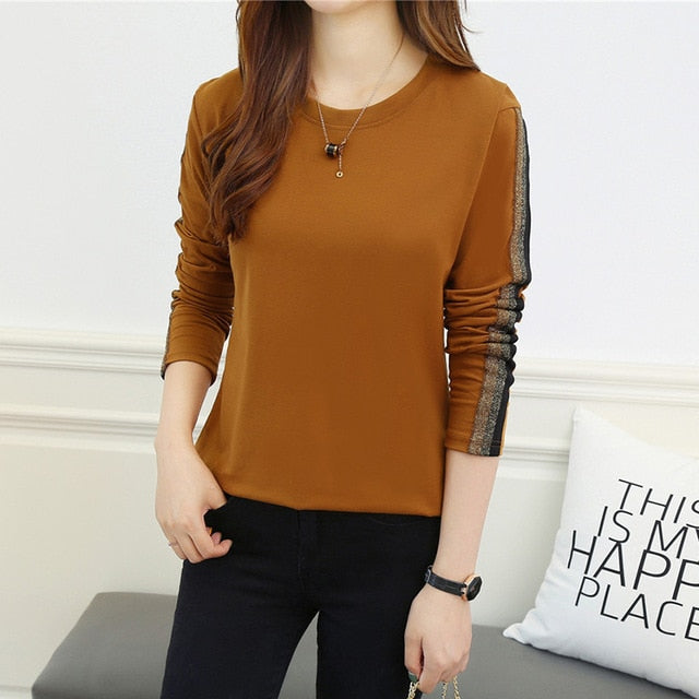 Gray Stripe Long Sleeve T Shirts