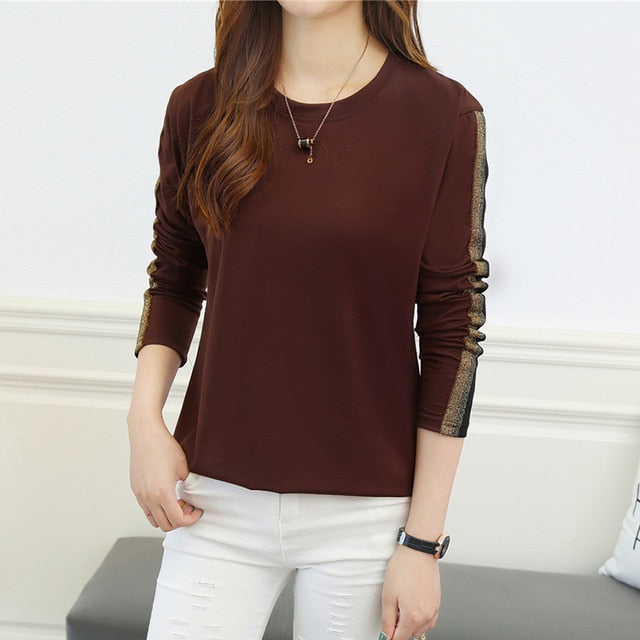 Gray Stripe Long Sleeve T Shirts